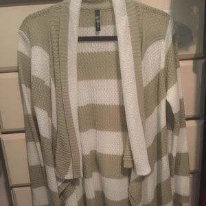 Tan and white sweater